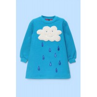 BLUE DRESS WITH CLOUD AND RAIN BLUE DRESS WITH CLOUD AND RAIN
