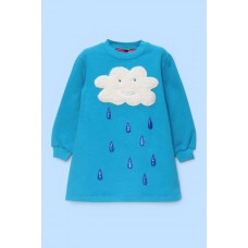 BLUE DRESS WITH CLOUD AND RAIN BLUE DRESS WITH CLOUD AND RAIN