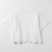 WHITE KNITTED T-SHIRT LOSAN FOR GIRLS