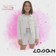 WHITE DENIM JACKET LOSAN FOR GIRLS