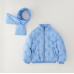SKY BLUE JACKET WITH SCARF