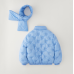 SKY BLUE JACKET WITH SCARF