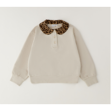 ANIMAL PRINT CREWNECK SWEATSHIRT
