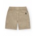 Boys' beige cargo shorts with side pockets and adjustable waist 
