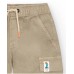 Boys' beige cargo shorts with side pockets and adjustable waist 