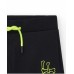 Boys' black Bermuda shorts with elastic waistband and side pocket 