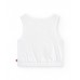 Girls' white tank top with a shiny print 
