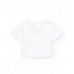 White girl's T-shirt with pink and purple front print 