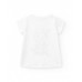 White short-sleeved girl's T-shirt with shiny details White short-sleeved girls' 