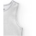 Girls' silver strappy t-shirt with a shiny finish