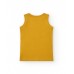 Boys' mustard sleeveless T-shirt with desert print 