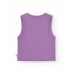 Lilac sleeveless round-neck top for girls 
