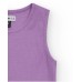 Lilac sleeveless round-neck top for girls 