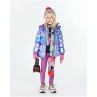 Robot Maker girl's lilac blue padded parka 