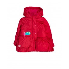 Red padded parka for girls Besties collection Red padded parka for girls Besties collection