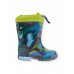 Boys rain boots with spaceship print and lights 