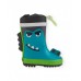 Boys blue rain boots with monster design 