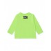Lime green long-sleeved T-shirt for boys with a central print 