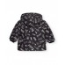 Boys black padded jacket with rock print