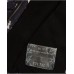 Boys black padded jacket with rock print