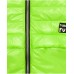 Fluorescent green children's jacket with graphic message 