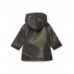 Boys raincoat with hood in black and green 