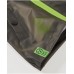 Boys raincoat with hood in black and green 