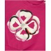 Girls set with fuchsia sweatshirt and floral leggings 