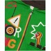 Boys set with green sweatshirt and brown pants with tool print 
