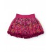 Girls skirt with pleated tulle in fuchsia and floral print 
