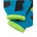 Boys blue knitted gloves with dinosaur design 