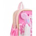 Pink children’s backpack with swan print 