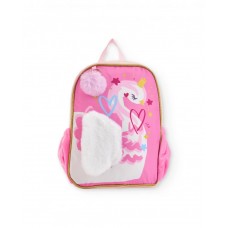 Pink children’s backpack with swan print 