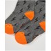 Pack of boys' grey socks with a lightning bolt and bear print 