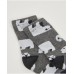 Pack of boys' grey socks with a lightning bolt and bear print 