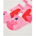 Pack of two pairs of girls' socks in navy blue and pink with star and ice cream motifs 