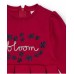 Burgundy girl's dress with embroidered detail 