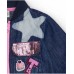 Denim dress for girls with a tulle skirt and star appliqués