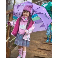 Pink sweatshirt dress for girls with ruffle and glitter tulle skirt 