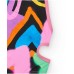 Black girl's swimsuit with abstract print 