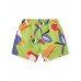 Green swim shorts for boys with parrots and jungle print 