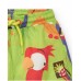 Green swim shorts for boys with parrots and jungle print 