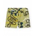 Green plush Bermuda shorts for boys with dinosaur print 