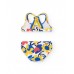 Blue and yellow floral bikini for girls 