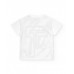 White T-shirt for boys with green and black print and lettering 