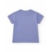 Purple T-shirt for boys with dinosaur and text "This is my wild side"