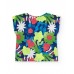 Girl's blue floral print T-shirt 