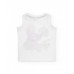 Boys' sleeveless T-shirt in white with a colorful print 