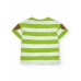 Green striped tropical print t-shirt for boys 