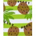 Green striped tropical print t-shirt for boys 